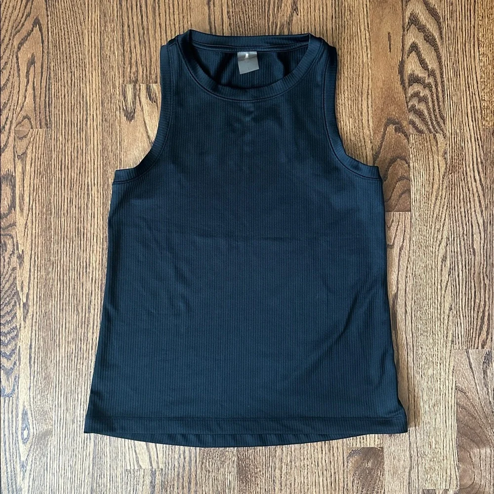CALIA Black Ribbed Tank Top - Picture 1 of 3